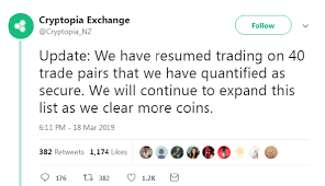 Right from big exchanges hacks that have resulted in hundreds of millions of dollars worth of crypto being lost to twitter impersonating scammers trying to lure new investors to send them their tokens with the. Crypto Exchange Cryptopia Reopens Trading After Hack