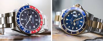 Submariner is a dive watch produced by rolex since 1954, one of the most famous watch models in history. Rolex Side By Side Gmt Master Ii Vs Submariner Crown Caliber Blog