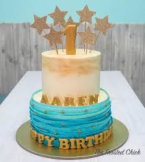 Top the cake with number 1 and his name to make the cake perfect. 39 Awesome Ideas For Your Baby S 1st Birthday Cakes
