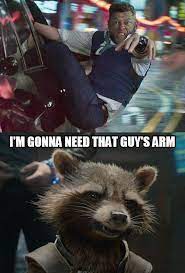 Rocket Raccoon Needs Claue S Arm Black Panther Know Your Meme