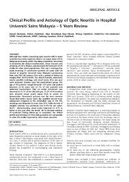 Hospital barra d'orprince of wales hospital. Pdf Clinical Profile And Aetiology Of Optic Neuritis In Hospital Universiti Sains Malaysia 5 Years Review Wan Hazabbah Wan Hitam Ismail Shatriah And Zunaina Embong Academia Edu