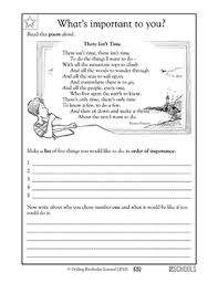 2nd Grade Reading Writing Worksheets Poems Setting Goals Greatkids Writing Worksheets Therapy Worksheets Poetry Worksheets