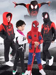Gwen stacy is a 14 or 15 year old teenager from the new york city of an alternate universe. Gwen Stacy Costume Kids Spider Man Into The Spider Verse Miles Morales Cosplay Costume Boys Girls Spider Hoodies Jacket Pants Movie Tv Costumes Aliexpress