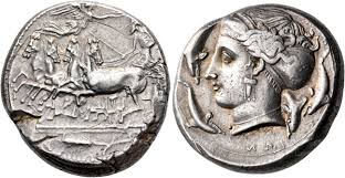 CoinArchives.com Search Results : Syracuse tetradrachm dolphin fast quadriga