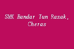 Nk fly sila lari laju2. Smk Bandar Tun Razak Cheras Sekolah Menengah In Cheras