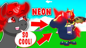 To get a free evil unicorn in adopt me 2021. I Turn My Dark Unicorn Neon In Adopt Me Roblox Youtube