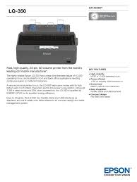 A wide variety of epson l350 options are available to you, such as applicable industries, warranty, and showroom location. Lq 350 Datasheet Printer Computing Office Equipment