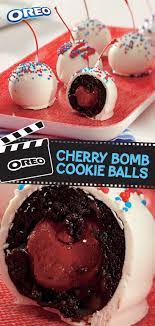 Oreo Cherry Bomb Cookie Balls Recipe Summer Snack Recipes Desserts Cookie Balls Recipe