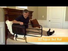 Attaches to most home or hospital beds with included safety strap. 7 Ez Adjust Bed Rail Ideas Bed Rails Bed Stander