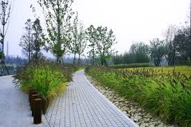 Jiaozhou Sanli River The Central Business District By Ldg In 2020 Central Business District Cool Landscapes River Park