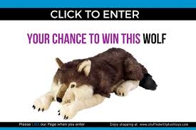 Win This Huge Wolf Plush Toy From Wild Republic Wolf Stuffed Animal Wolf Plush Giant Stuffed Animals