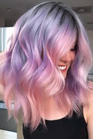 50 Cosmic Dark Purple Hair Hues For The New Image In 2020 Dark Purple Hair Hair Color Purple Two Toned Hair