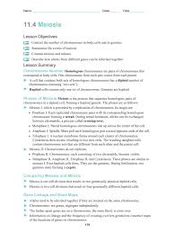 Section 11 4 meiosis answer. 11 4 Meiosis