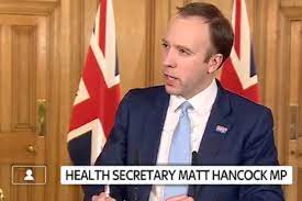Secretary of state for health and social care. 19 Petugas Medis Nhs Inggris Tewas Akibat Virus Corona Matt Hancock Minta Jangan Salahkan Apd