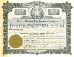 Maybe you would like to learn more about one of these? Western Reserve Life Insurance Company Of Austin Texas 1941 12 22 Stocks And Share Certificates Found In The Musuem Of Insurance