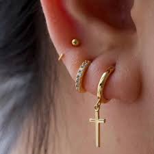 5 out of 5 stars. Cross Dangle Hoop Earrings J Co Jewellery