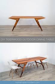 This Diy Outdoor Tigerwood Dining Table Can Be Made Using Just Three Power Tools For More Information G In 2020 Outdoor Dining Table Homemade Modern Diy Outdoor Table
