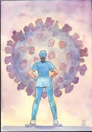 Disegno a mano di un virus che causa polmonite. Italian Comic Illustrator Milo Manara Finds New Heroes Women On The Front Lines Of The Coronavirus Pandemic The Washington Post