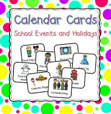 Cute And Colorful Cards To Mark All Of The Special Days In Your Classroom 65 Cards Include 4th Of July 50th Day In 2020 School Events Calendar Math Holiday Calendar