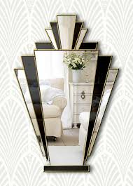 Art Deco Black And Gold Mirror Babushka Original Handcrafted Art Deco Fan Mirror With Black Glass And Gold Trim Bespoke Mirrors Art Deco Mirrors Custom Made Mirrors Art Deco Mirror Art Deco Wall Mirror Art Deco Decor
