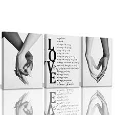 Wooden floors and rich rugs with gold and red accents. Buy Canvas Wall Art For Bedroom Black And White Wall Art Decor For Home Walls Black Art Paintings For Wall Pictures For Bedroom Wall Decor For Couples 3 Pieces Canvas Art Wall