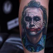 Realistic Heath Ledger Joker Tattoo Joker Tattoo Tattoos Joker Face Tattoo