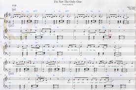 Sam Smith I M Not The Only One Piano Sheets With Lyrics And Chords Partituras
