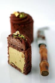 Chocolate And Pistachio Mousse Cakes Mini Cakes Desserts Mousse Cake