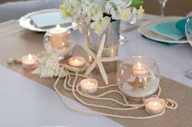 Sand Pearls And Starfish Wedding Party Ideas Photo 5 Of 11 Beach Wedding Decorations Beach Wedding Candles Beach Table Decorations