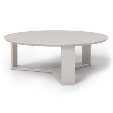 Generally the rule is that your coffee table should be the same height as your couch's seat (give or take one to two inches, but not any lower). Markel Modern Off White Coffee Table Eurway Furniture