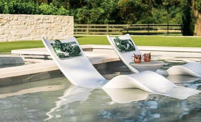 Ledge Lounger Autograph In-Pool Premium Lounger Environment, AI generated