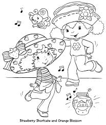 Strawberry Shortcake And Orange Blossom Coloring Page Strawberry Shortcake Coloring Pages Coloring Books Coloring Pages
