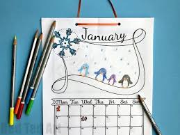 free cute printable calendar 2022 red ted art