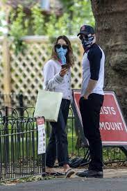 The two visited the mark's club in mayfair and shared a taxi. Lily James And Chris Evans Enjoy Some Ice Cream While On A Date At A Park In London Uk 080720 10