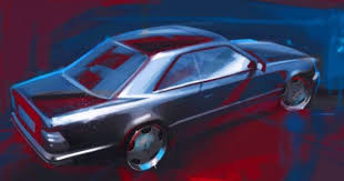 1987 1996 Mercedes Benz E Klasse Coupe C124 Art By Marcell Sebestyen Dengan Gambar