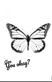 Black And White Butterfly Spiritual Meaning Are You Okay Butterfly Poster Butterfly Drawing White Butterfly Tattoo