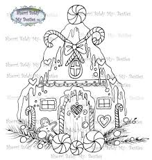 Digital stamps are becoming increasingly popular. Instant Download Digi Stamp Magical Flower Town Ginger Bread House House By The Artist Sherri Baldy Digi Stamp Stamp Besties