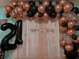 When choosing your party theme, try to find decorations that look good with gold, silver, or rose gold. Rose Gold And Black Color Theme 21st Birthday Party Rose Gold Party Theme Gold Theme Birthday Gold Birthday Decorations