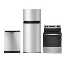 Yenhome silver brush wallpaper 24 x 196 stainless steel peel and stick wallpaper for appliances fridge dishwasher removable self. Shop Kitchen Appliance Packages Appliance Store Rc Willey