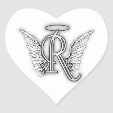 Choose from 209 name with angel wings tattoo stock illustrations from istock. Angel Alphabet R Initial Letter Wings Halo Heart Sticker Zazzle Com In 2020 Tattoo Lettering Alphabet Tattoo Lettering Fonts Tattoo Lettering Design
