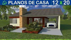 Maybe you would like to learn more about one of these? Planos Gratis De Casa Sencilla 3 Dormitorios 1 Bano Garaje Amplio 12x20 Metros Youtube