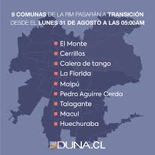 Diez comunas de la rm avanzan y salen de cuarentena: Mapa Del Plan Paso A Paso Cuales Son Las Comunas Que Avanzan Y Retroceden De Etapa Duna 89 7 Duna 89 7