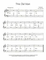 Downloading music from the internet allows you to access your favorite tracks on your computer, devices and phones. This Old Man Free Sheet Music For Piano Beginner Piano Music Sheet Music Piano Sheet Music