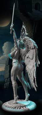 3D-Datei der engel und das schwert 🫦 ・3D-druckbares Modell zum  Herunterladen・Cults