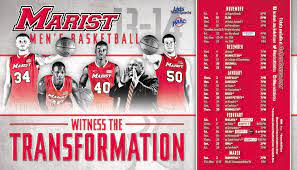 Marist 2013 2014 Men S Basketball Schedule Magnet Mens Basketball Sports Marketing Basketball Schedule