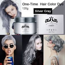 الرمادي لمرة واحدة المؤقتة الشعر صبغ الشعر لون كريم التلوين Washable Diy المنزل الشعر لا ضرر 7 ألوان 120 جر Hair Color Temporary Hair Color Grey Hair Color Dye