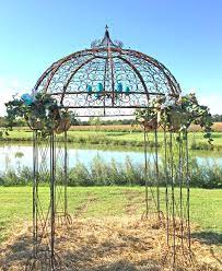 Wrought iron decorative garden arch. Wrought Iron Jester Arbor Gazebo Garden Arch