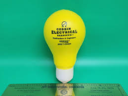 Corbin Light Bulb Toy Foam Squish Squeeze Stress Reliever Sponge Ball Promo  Rare