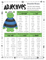 Adjective_word Bank Pdf Big Green Monster Adjective Words