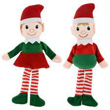 Dollartree Com Bulk Christmas House Shelf Sitting Plush Christmas Elves 14 5 In Elf Toy Christmas Plush Christmas Elf